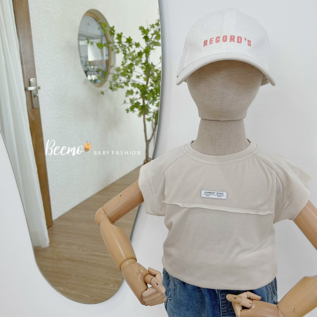Áo phông bé trai cá tính phong cách Hàn Quốc, áo thun cộc tay bé trai mềm mát Beemo