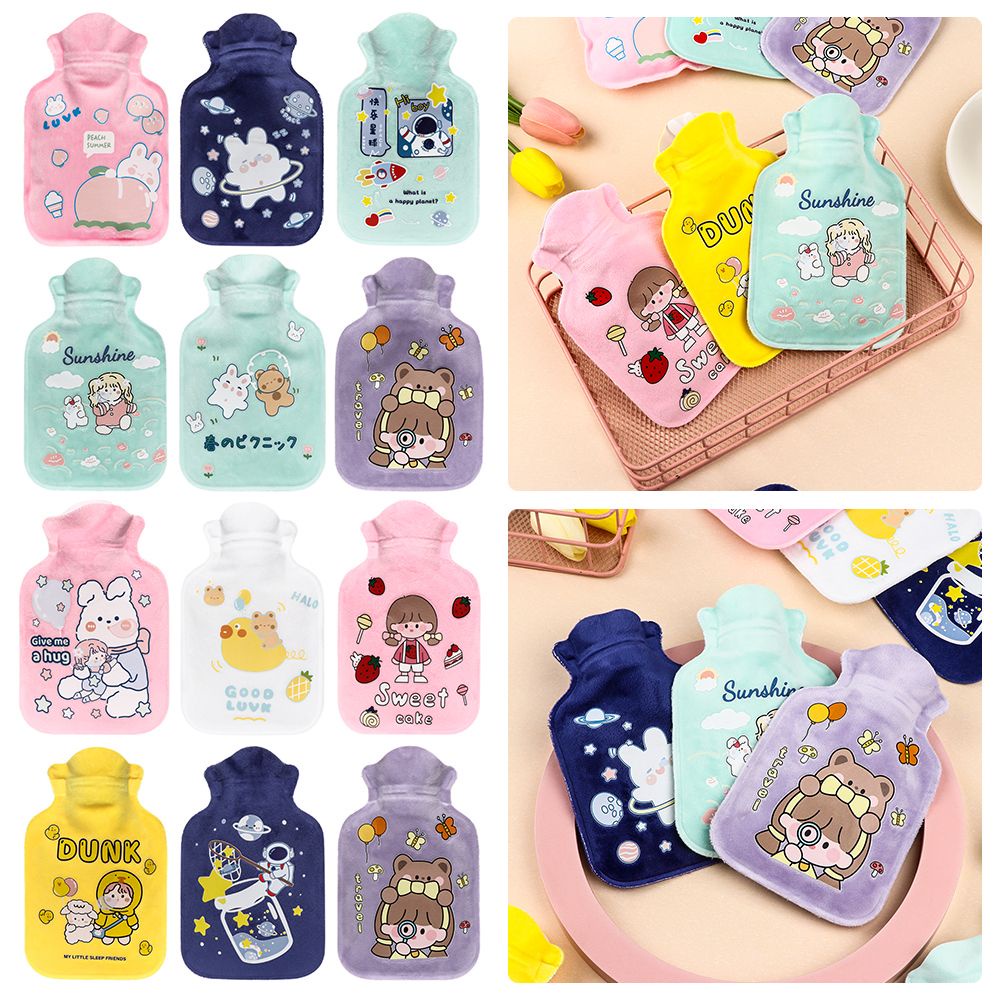 Bình Nước Sưởi Ấm Hình Hoạt Hình Dễ Thương Chống Nổ Tái Sử Dụng Tiện Lợi