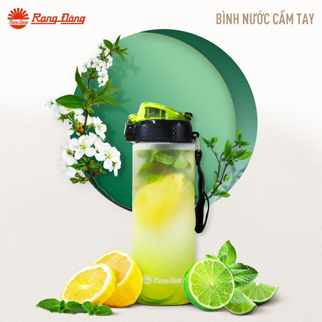 Bình nước cầm tay thể thao 500ml Rạng Đông cao cấp, model RD-05P1, 4 màu