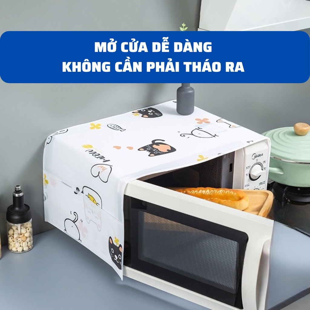 Tấm phủ Bảo Vệ Lò Vi Sóng Cao Cấp Chất Liệu PE Chống Thấm Nước - mẫu mới K150