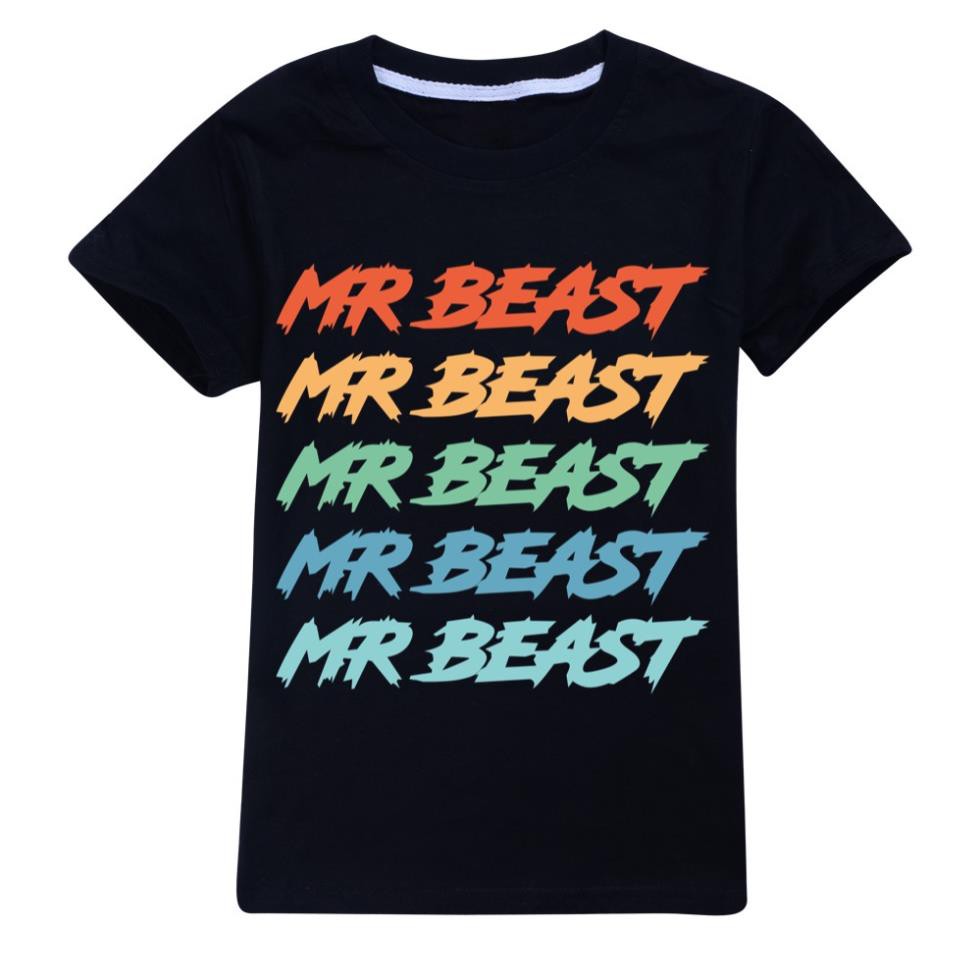 Áo Thun Tay Ngắn In Chữ Mr Beast Thời Trang Mùa Hè Cho Bé shop uy tín