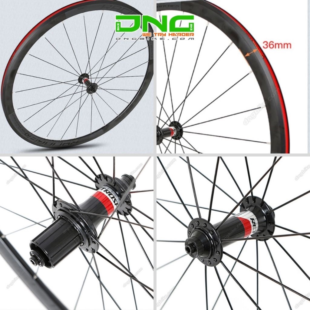 Vành bộ xe đạp đua RETROSPEC RACING 36mm hub nhôm tăm móc