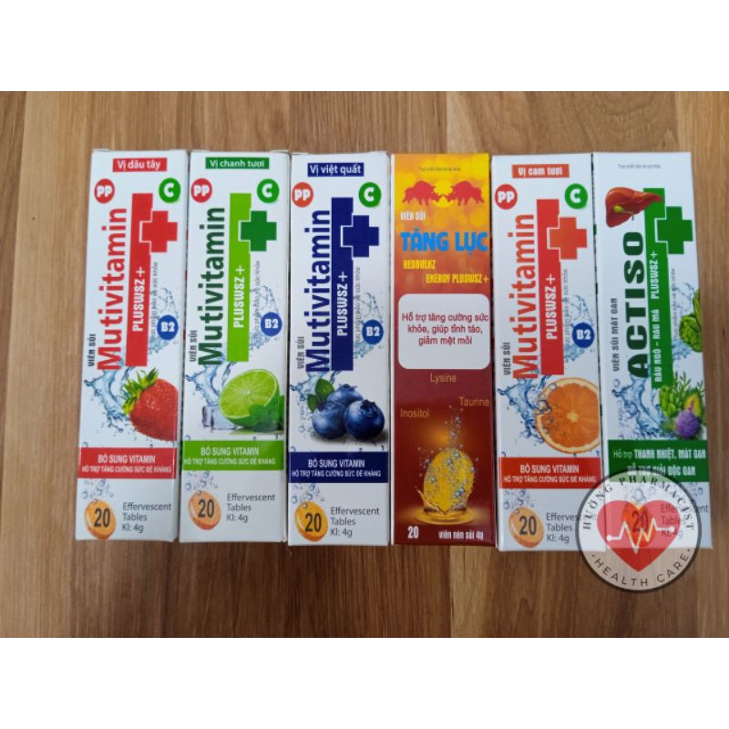 Viên Sủi  Mutivitamin c 4g các vị khác Hỗ trợ tăng cường hệ miễn dịch 20 Viên