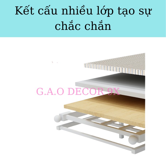 Giường Gấp Có Nệm 1m9 Khung Sắt Chắc Chắn,Giường Xếp Gọn Thông Minh Ngủ Trưa Văn Phòng GUT006