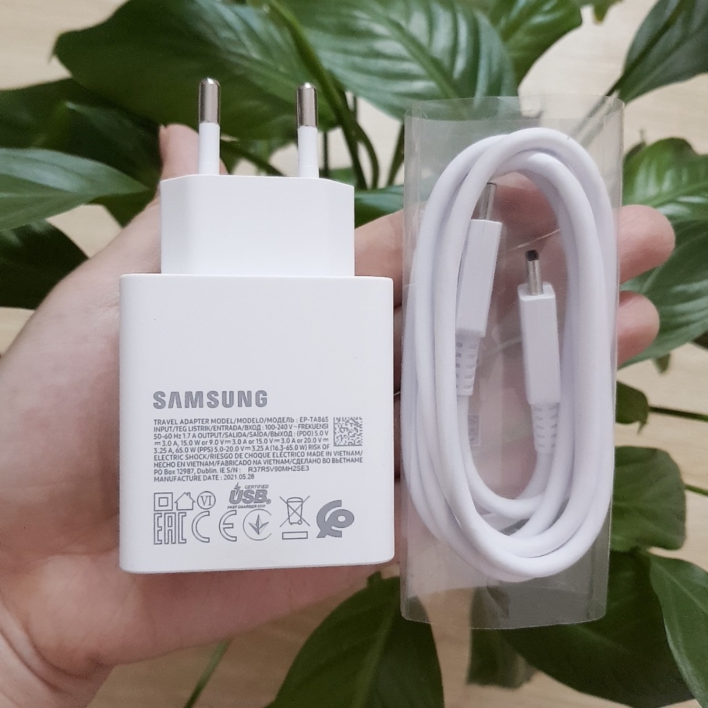 Bộ Sạc Nhanh 65w  Chính Hãng SamSung - Bảo Hành 12 Tháng