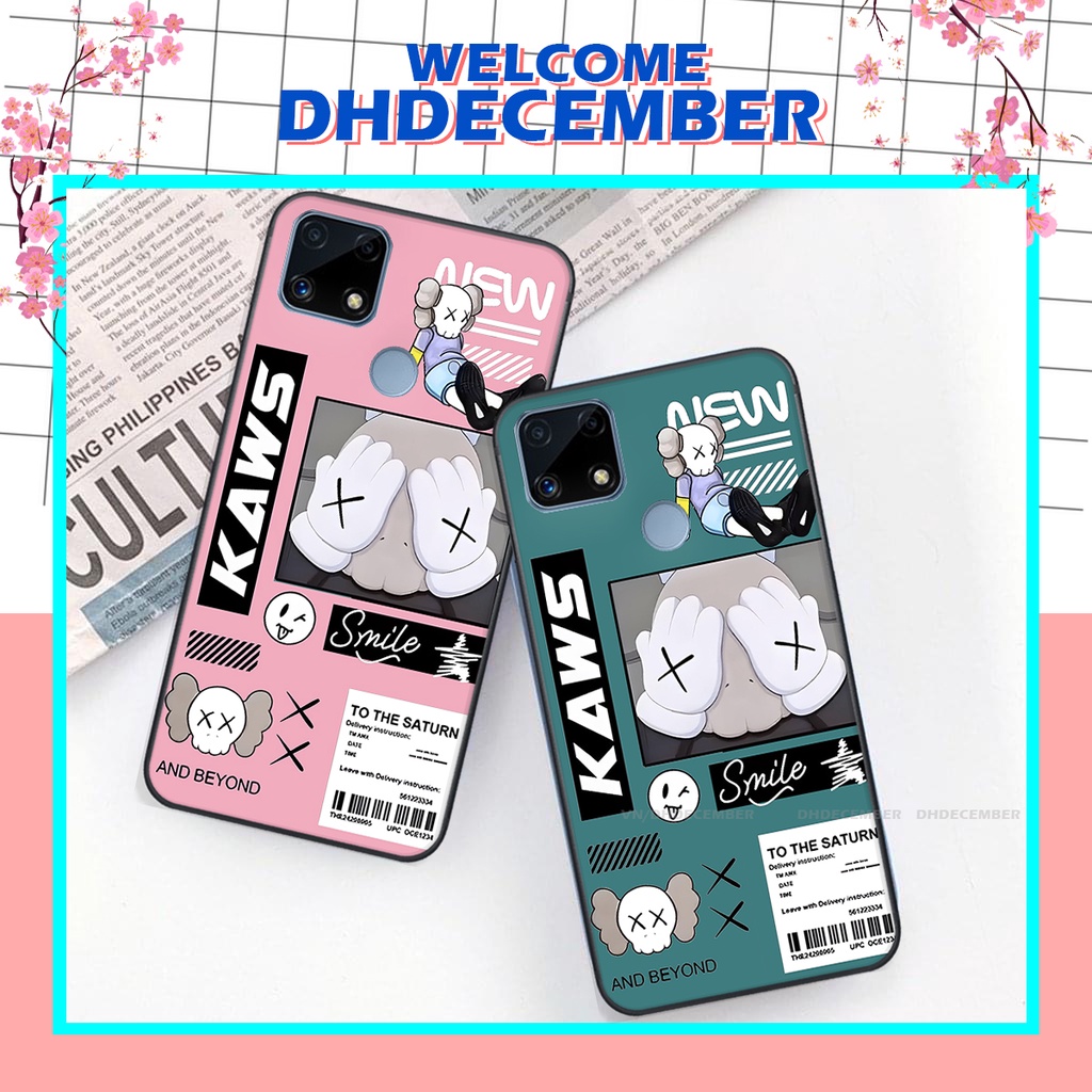 Ốp lưng Realme C25 in hình gấu K@ws, gấu nâu, dor@emon RẺ- ĐẸP- BỀN