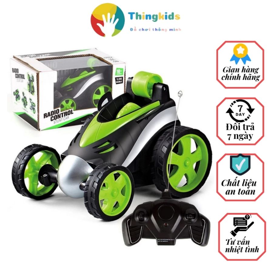 Xe Điều Khiển Nhào Lộn, Bánh Xoay 360 Độ Cực Ngầu, Đồ Chơi Điều Khiển Từ Xa - Thingkids