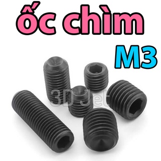 20 Ốc Chìm M3 đủ kích thước, ốc âm M3, ốc ruồi M3