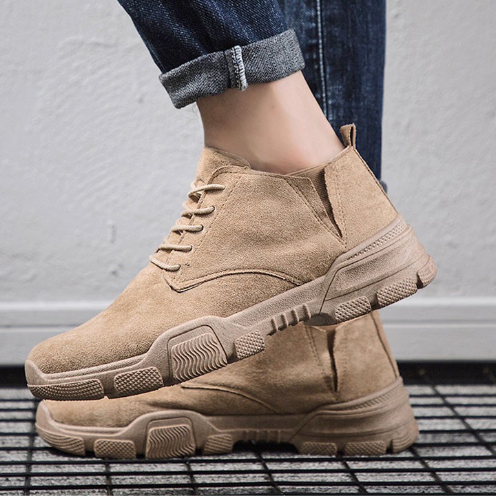 Giày Thể Thao Cao Cổ Nam Da Lộn KB026 | BigBuy360 - bigbuy360.vn