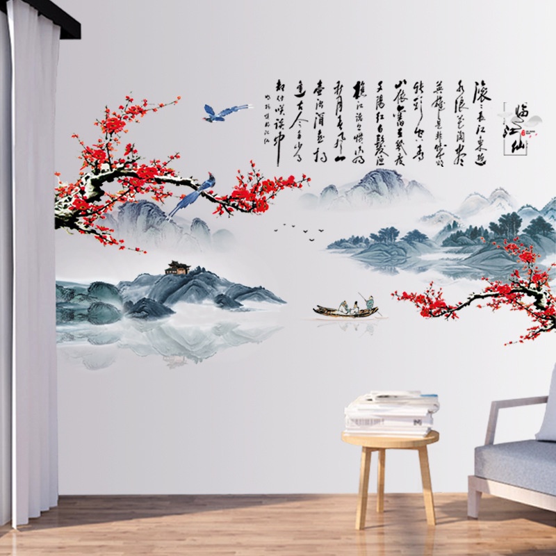 Tranh dán tường 3D Tiên Cảnh KT 150x100cm, Decal trang trí phòng