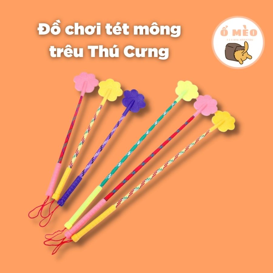 Roi tét mông chó mèo Đồ chơi trêu chó mèo Roi huấn luyện chó mèo