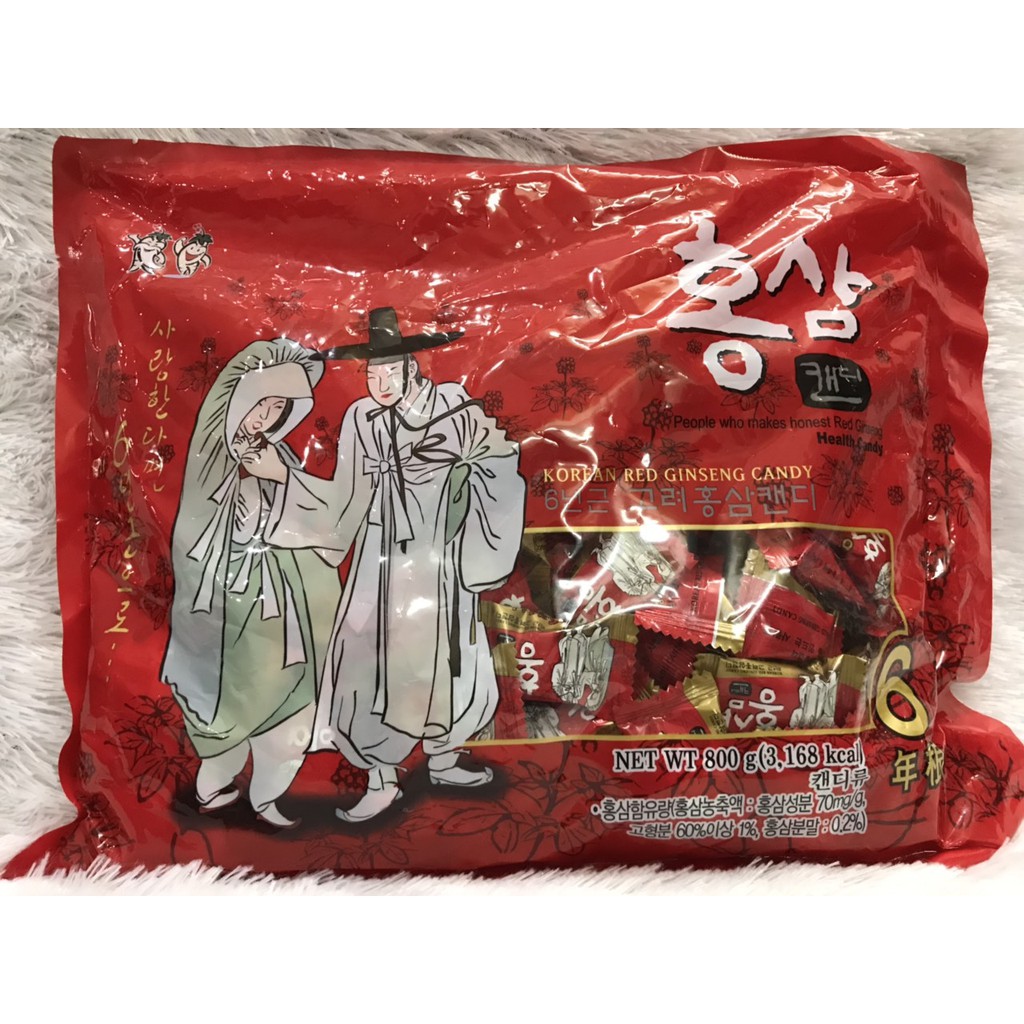 Kẹo sâm ông bà lão 800g Hàn Quốc (Date mới nhất 2021)
