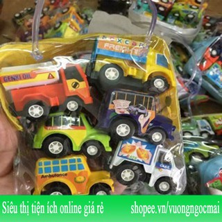 Bộ 6 ô tô nhỏ xinh cho bé, bộ đồ chơi oto siêu xinh