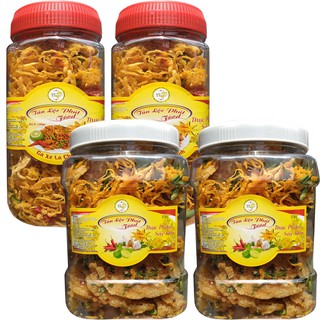 1KG CƠM CHÁY LẮC KHÔ GÀ VÀ 2 HŨ KHÔ GÀ LÁ CHANH SIÊU NGON - 2COMCHAY500G2KHOGA200GHUNHUA
