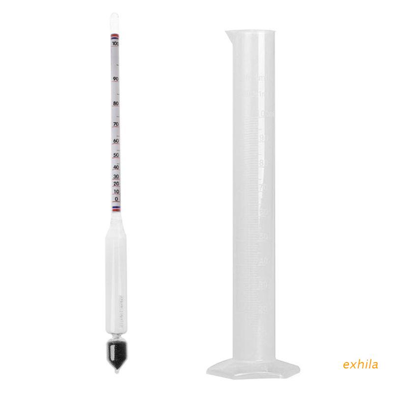 Bộ Dụng Cụ Đo Nồng Độ Cồn 0-100 Tỷ Trọng Lượng