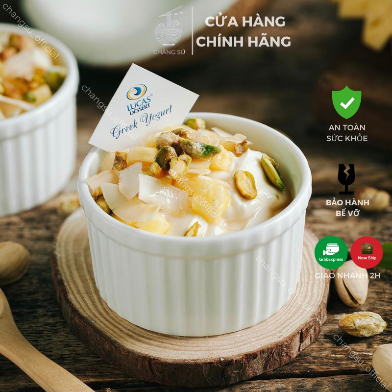 khuôn làm bánh ramekin sứ nướng bánh bông lan chịu nhiệt tốt - CHÀNG SỨ - Hàng nhập khẩu