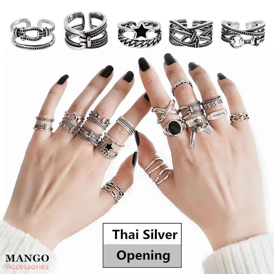 Nhẫn Trang Sức Kiểu Thắt Nút Phong Cách Thái Lan Đơn Giản Cho Nữ T1183
