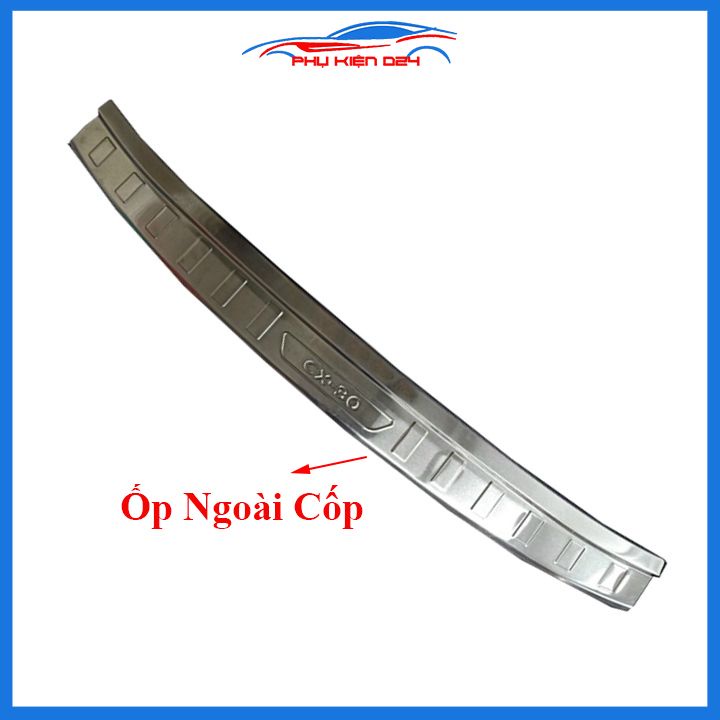 Ốp chống trầy cốp trong ngoài Mazda CX30 2021-2022 Inox mạ crom sáng bóng