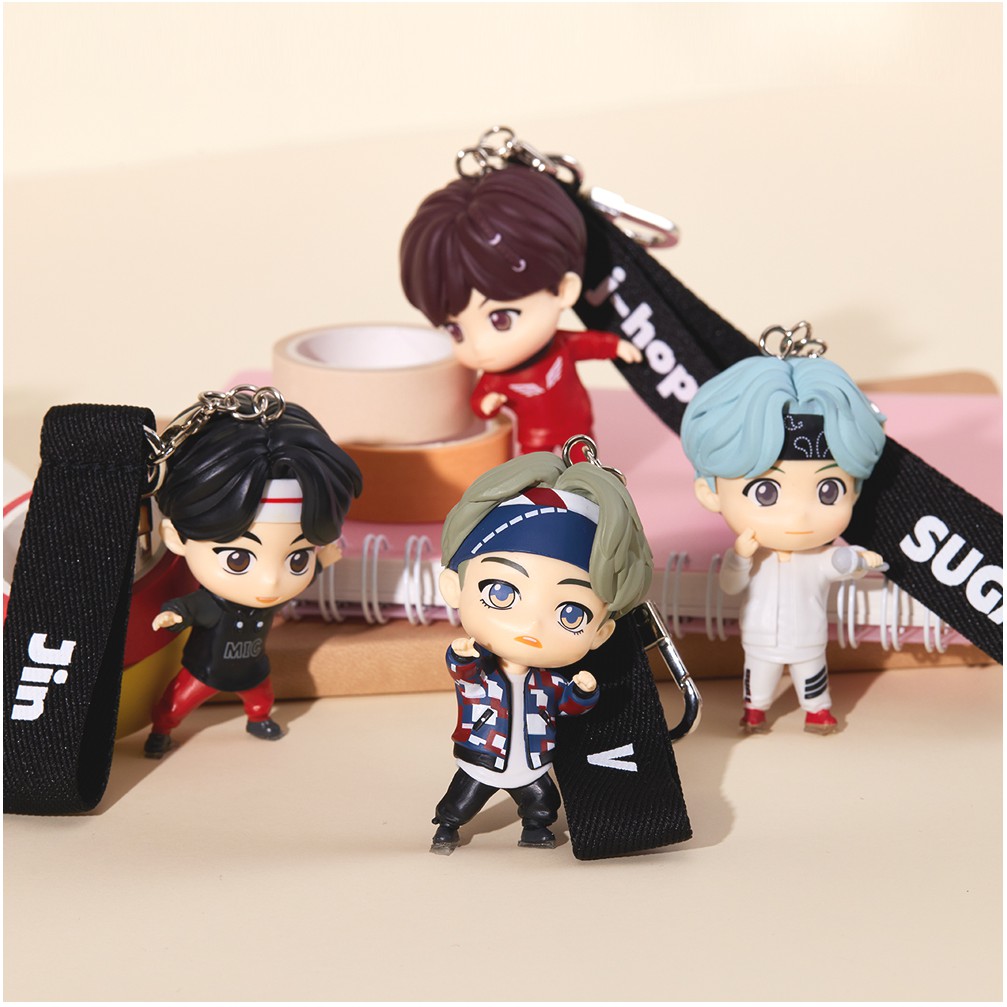 BTS  Figure Key Ring, TinyTan, idol figure, Official, Original, Authentic, đồ bts, mô hình pop, mô hình, đồ chơi pop, đồ chơi hình, đồ dancer, Kpop, Bag Accessory, Korean idol, HYBE, DISCOUNT