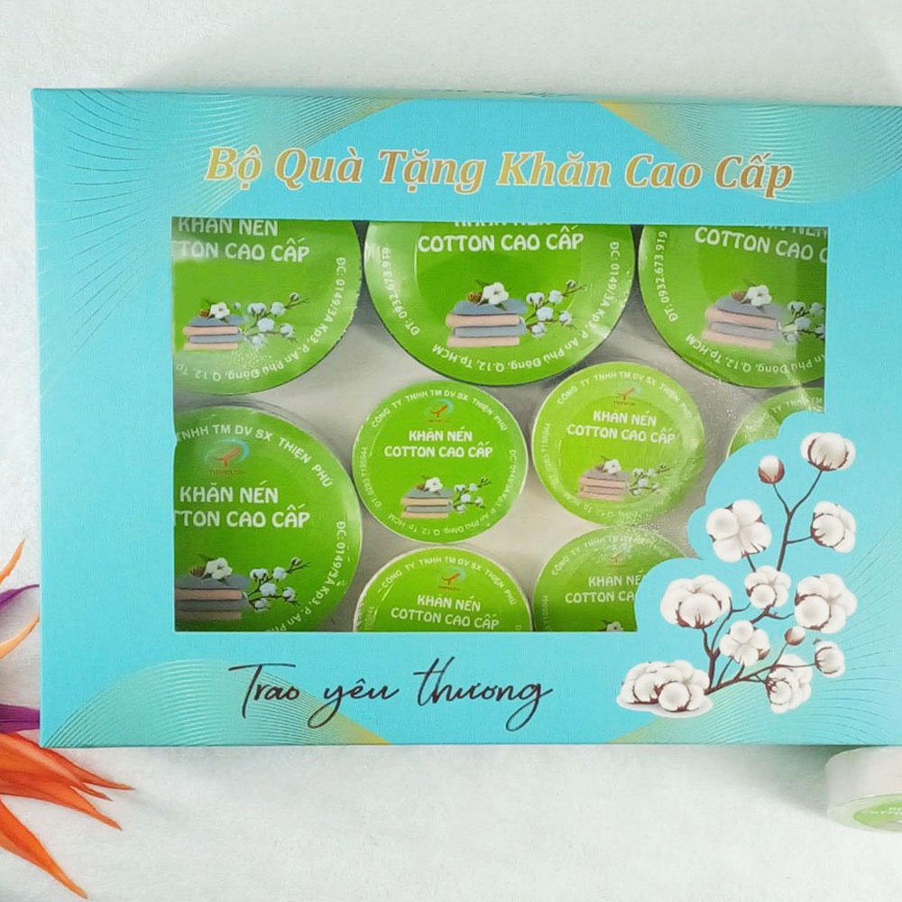 BỘ COMBO Khăn Tắm Nén Du Lịch Cotton Tái Sử Dụng, Khăn Tắm Nén Cao cấp Tiện Lợi Freeship