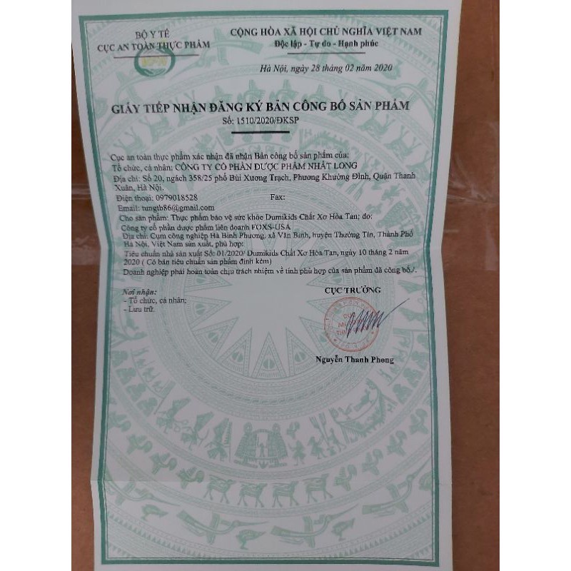 Chất xơ hoà tan DUMIKIDS -  bổ sung lợi khuẩn, giảm tình trạng táo bón, đầy hơi, khó tiêu Bacillus Clausii