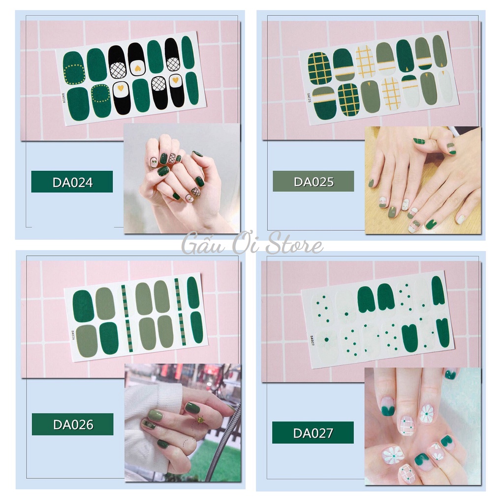 Bộ 14 Miếng Dán Móng Tay Không Thấm Nước