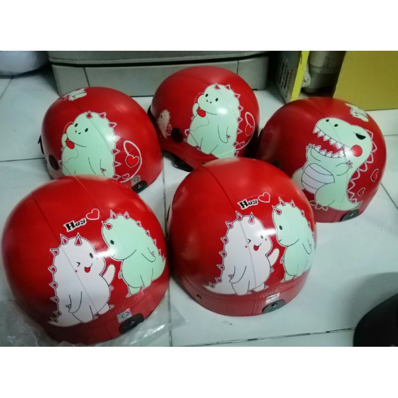 Sales- Nón/Mũ bảohiểmsơn hình khủng long con với 2 lỗ thông hơi cao cấp