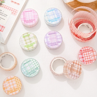 1 Cuộn Băng Dính Washi Tape Sọc Caro Đáng Yêu