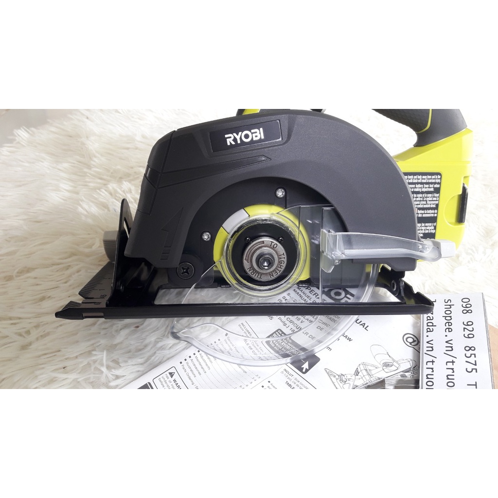 Cưa đĩa Ryoby P505 dùng pin 18v One+, thân máy không pin, kèm đĩa cưa 140mm