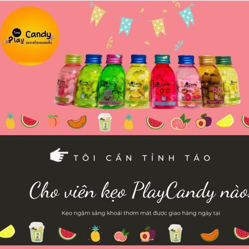 Kẹo play more thái lan 22g the 8 vị bạc hà, dưa hấu, xí muội, táo, đào, nho - ảnh sản phẩm 7