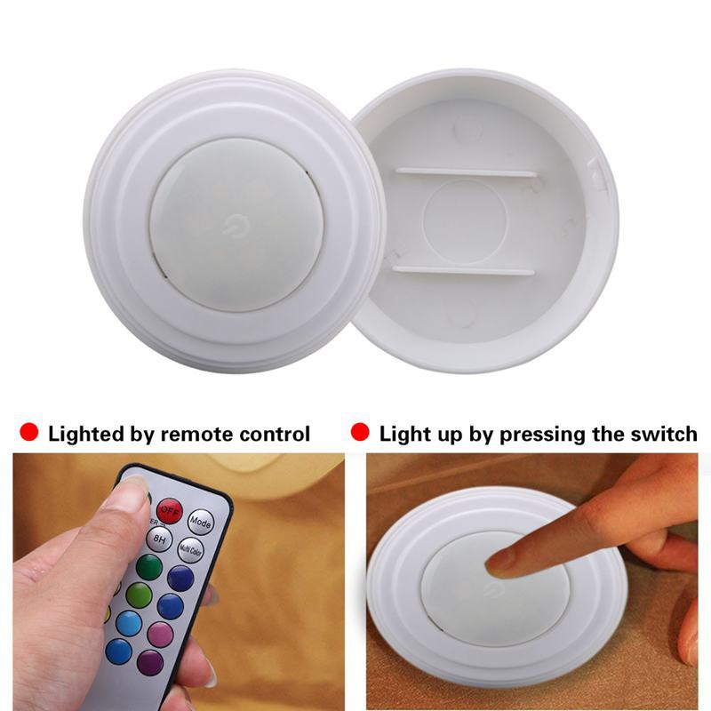 Set 5 bóng đèn LED RGB dán tường có thể điều khiển từ xa