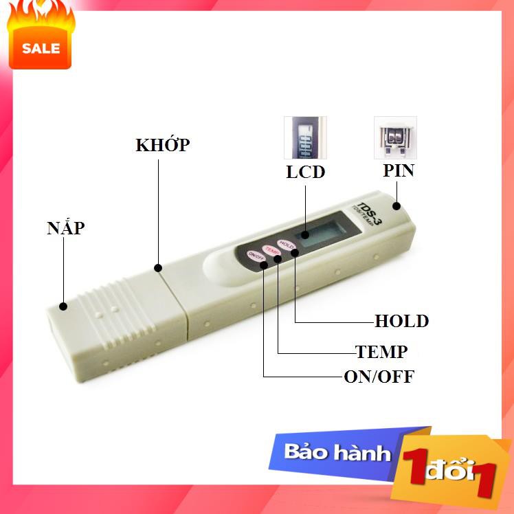 Siêu sale - Hàng Chính hãng Bút Thử Nước Sạch Nhật Bản - Máy Đo Kiểm Chất Lượng Nước Bảo hành 1 đổi 1 toàn quốc