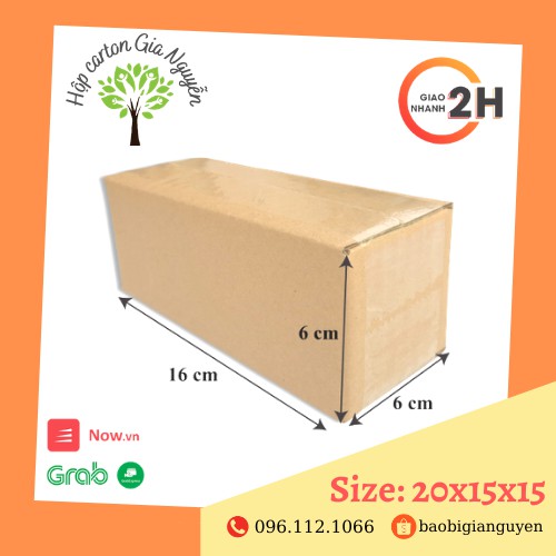 20 hộp carton size 16x6x6 3 lớp chất lượng tốt dùng gói hàng - bao bì Gia Nguyễn
