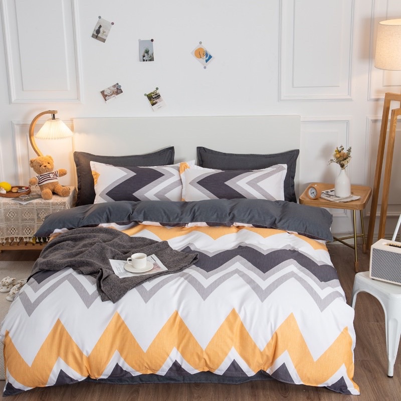 BỘ DRAP, 2 vỏ GỐI NẰM + 1 vỏ gối ôm + 1 chăn chần sẵn DOLCE - Miranda 160*200+20CM hoặc 180 / set 5 món