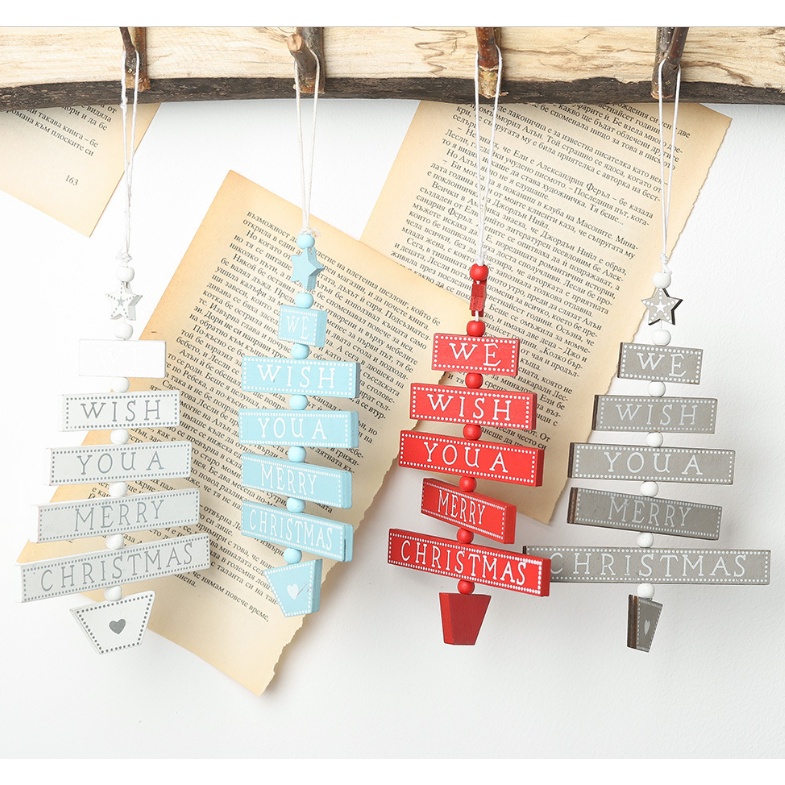 Phụ kiện trang trí noel bảng treo chữ GT23