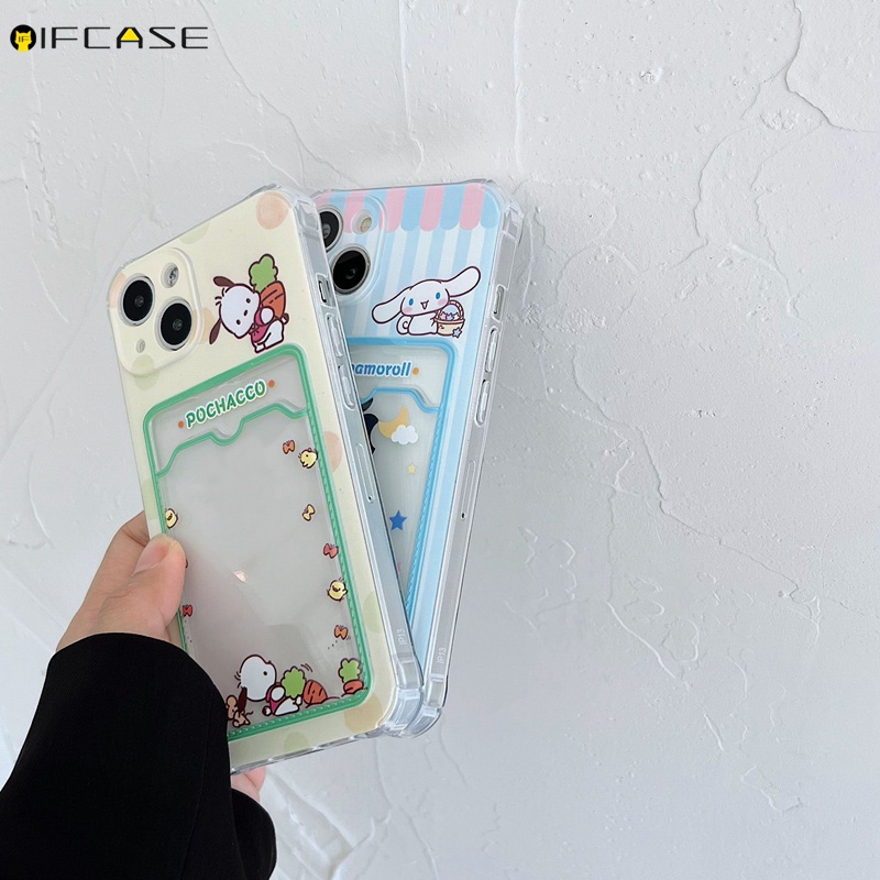 Ốp Điện Thoại TPU Mềm Trong Suốt Tích Hợp Ví Đựng Thẻ Dành Cho iPhone 13 12 11 Pro Max XR XS Max X 7 8 Plus
