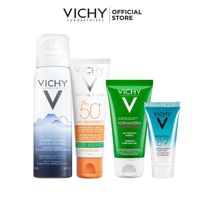 Bộ sản phẩm chăm sóc & bảo vệ da dầu mụn VICHY Capital Soleil Mattifying | BigBuy360 - bigbuy360.vn