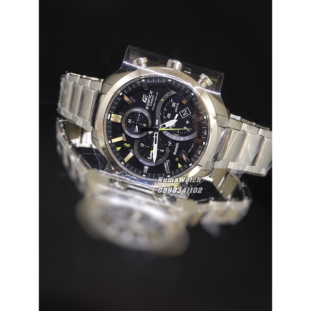 Đồng hồ nam Casio Edifice EQB501D-1A- Bluetooth, Năng lượng mặt trời Touch solar, Chính hãng 100%