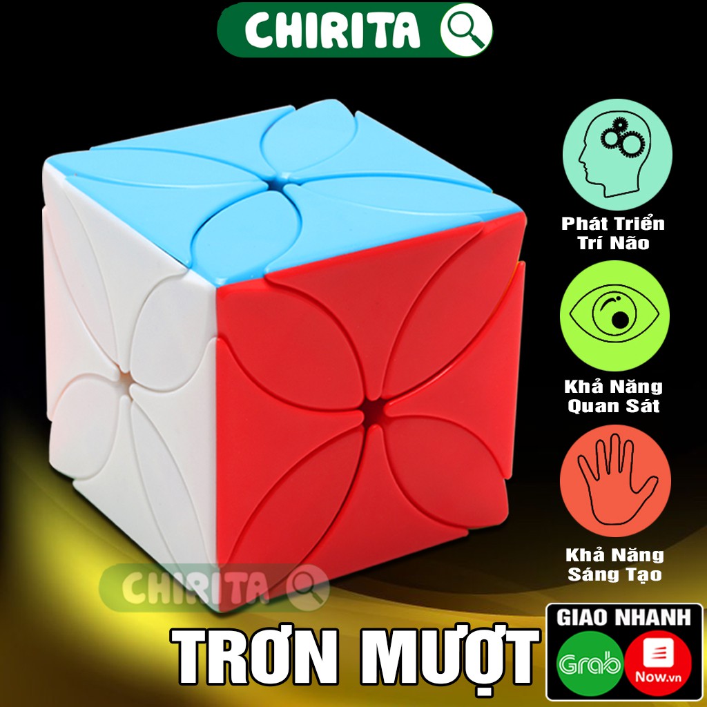 Rubik Biến Thể 6 Mặt CỎ 4 LÁ Xoay Trơn Mượt Giá Rẻ - Đồ Chơi Trẻ Em CHIRITA (Shop có rubik 3x3)