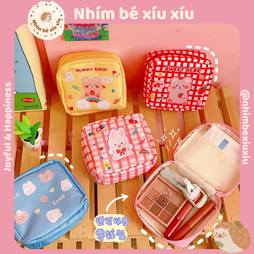 Túi khóa kéo ví mini đựng đồ cá nhân cute tiện lợi VT133