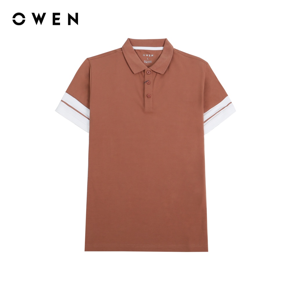 Áo polo Nam ngắn tay Owen Bodyfit Nâu - APV220979