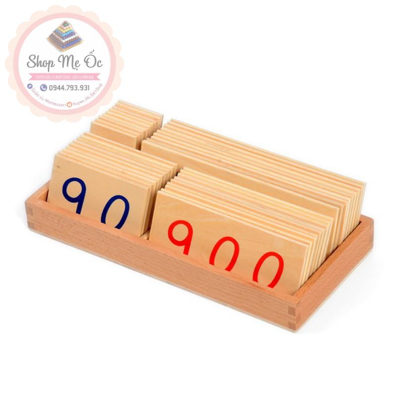 Giáo Cụ Montessori bản quốc tế - Bộ Thẻ Số từ 1 Đến 9000 (bộ to)