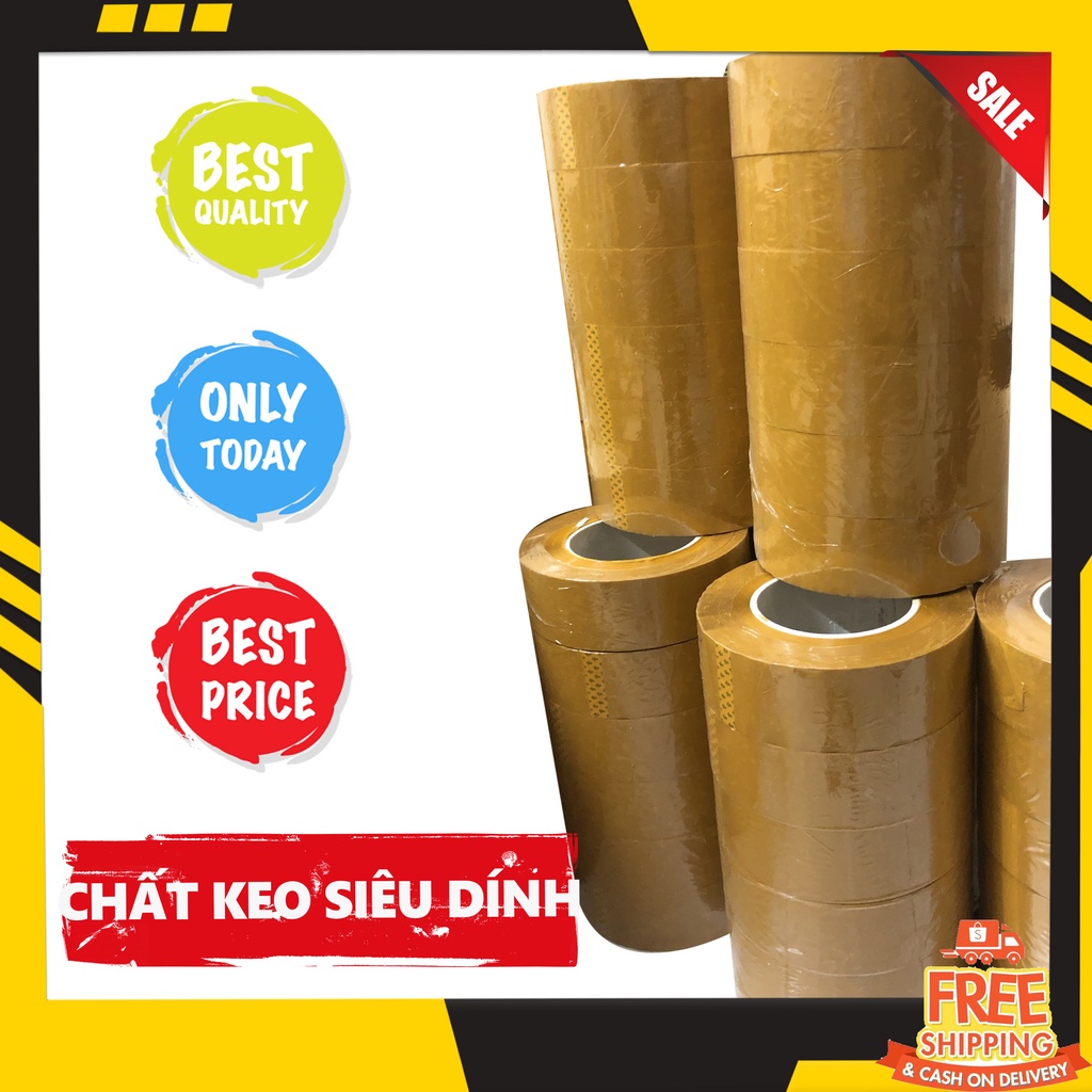 0,5kg 1 Cuộn Băng Dính Đục Đóng Hàng Online Siêu Chắc Tiết Kiệm Cuộn To Loại Dầy Lõi Mỏng Siêu Rẻ Giá sỉ BADI2021003