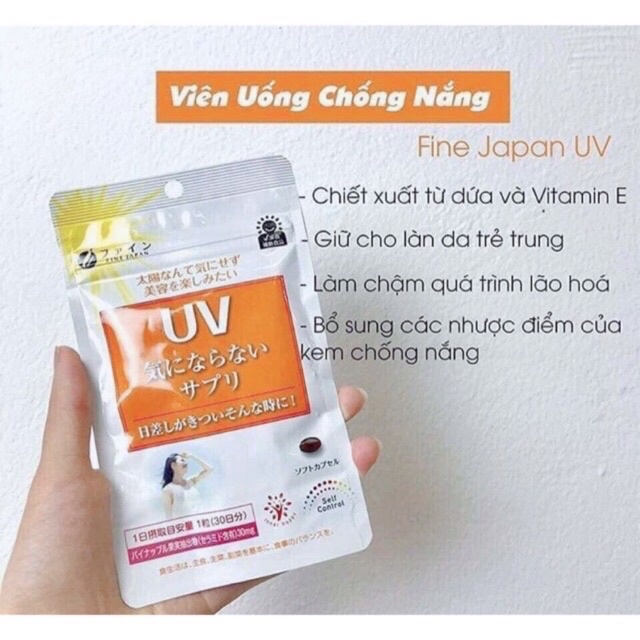 Viên uống chống nắng UV Fine 30 viên Nhật Bản