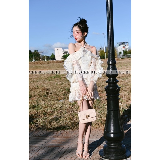 ( ẢNH THẬT - CEERI ) Váy ren cao cấp tay bèo