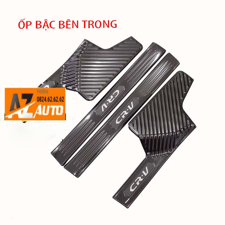 ỐP BẬC CỬA , NẸP BƯỚC CHÂN HONDA CRV 2018-2022 VÂN CARBON