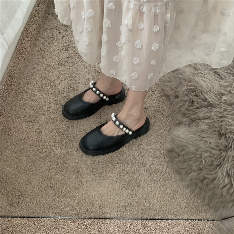 [ Mã 66CBSALE giảm 30K đơn 200K] Giày Đế Bằng Đính Ngọc Trai Xinh Xắn Dành Cho Nữ | BigBuy360 - bigbuy360.vn