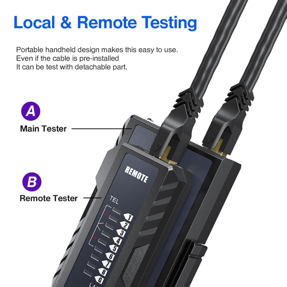 Bộ test mạng AMPCOM hỗ trợ nguồn 9V, cổng sạc Type C