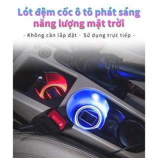 Đệm lót cốc nước trong ô tô phát sáng LED cảm ứng năng lượng mặt trời----cảm ứng tự động