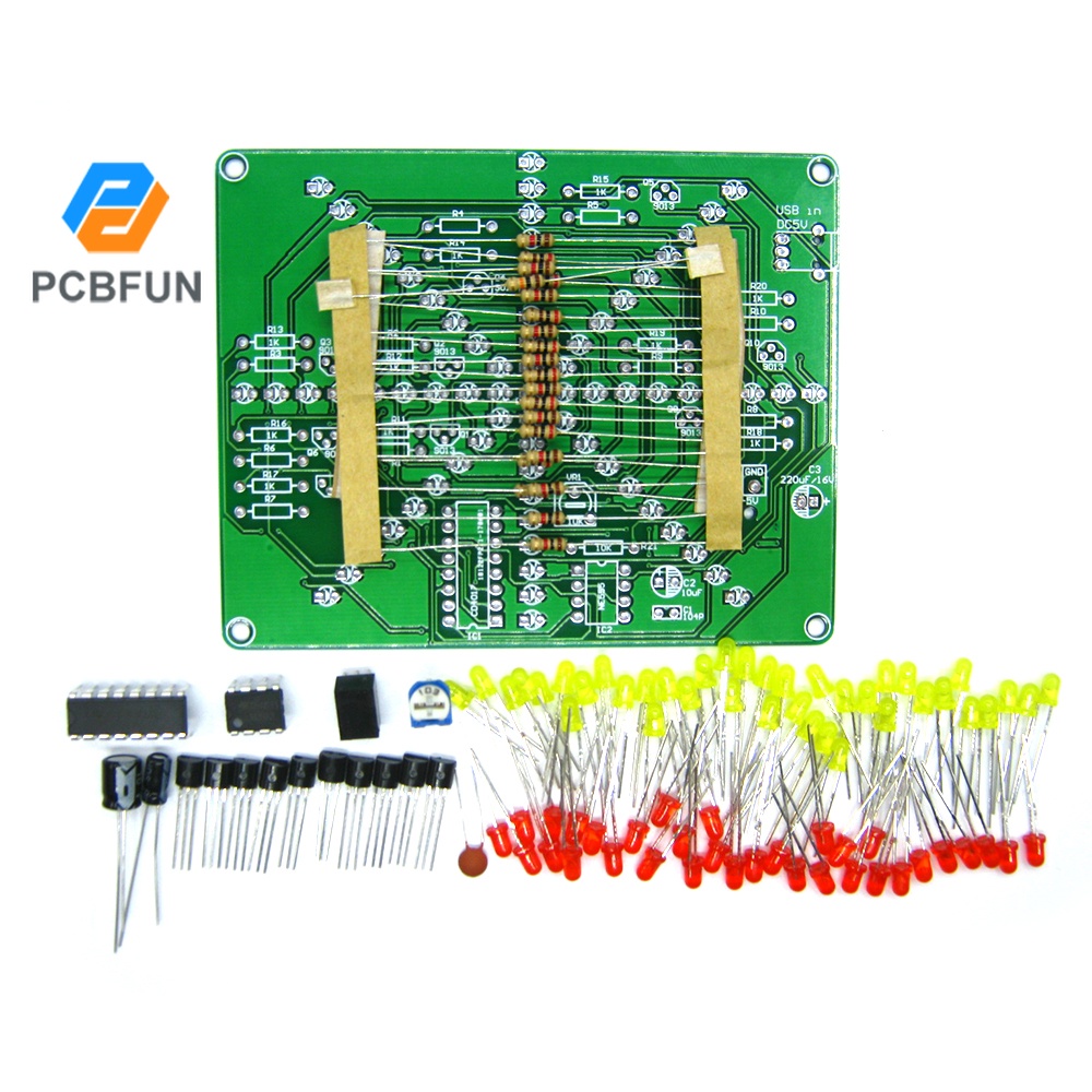 Bảng Mạch Pcbfun DC4.5-6V Có Đèn LED Nhấp Nháy Chuyên Dụng Cho Thực Hành Hàn Điện